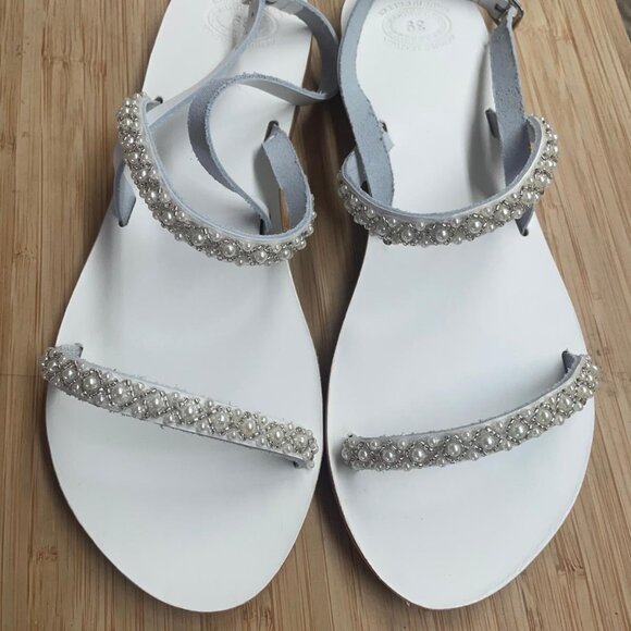 White bridal sandals women's size 8 (brand new) - Picture 2 of 8